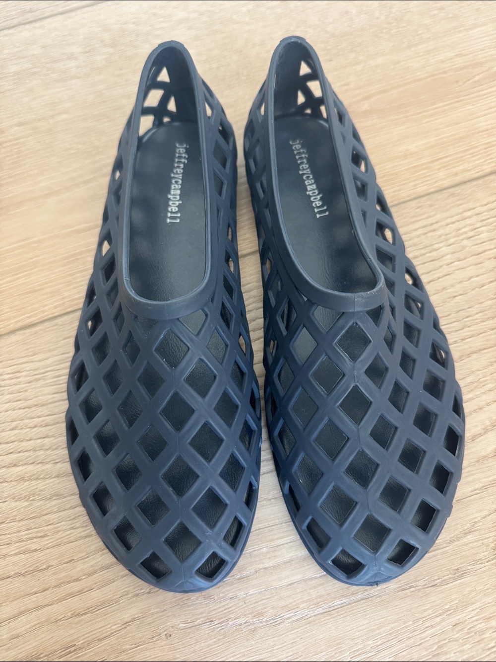 Jeffrey Campbell Blue Lattice Slip-On Flats